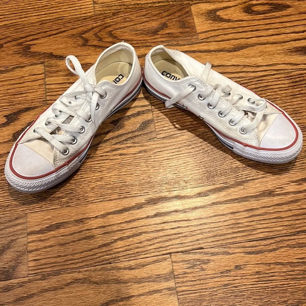 Gently worn ivory Converse All Star low tops Men’s sz 4.5 women’s sz 6.5. - Picture 2 of 5